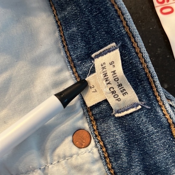 Madewell 9” Mid Rise Skinny Crop Jeans Dewey Light Wash SZ 27 - Picture 3 of 8